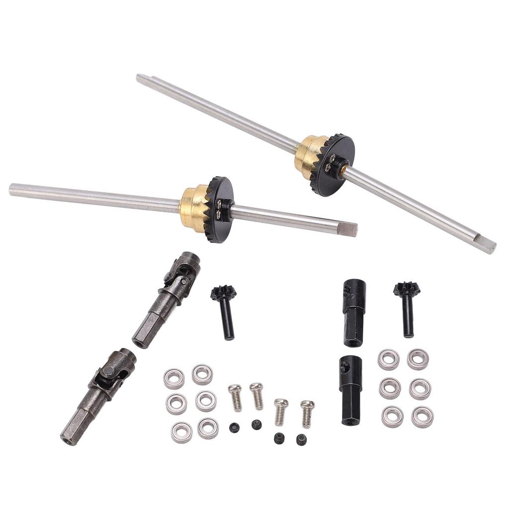 High-Precision Metal Drive Shaft, Gear Bridge, Axle, and Differential Kit for WPL C14, C24, C34, C44, B14, B16, B24, and B36 116 RC Cars. WPL