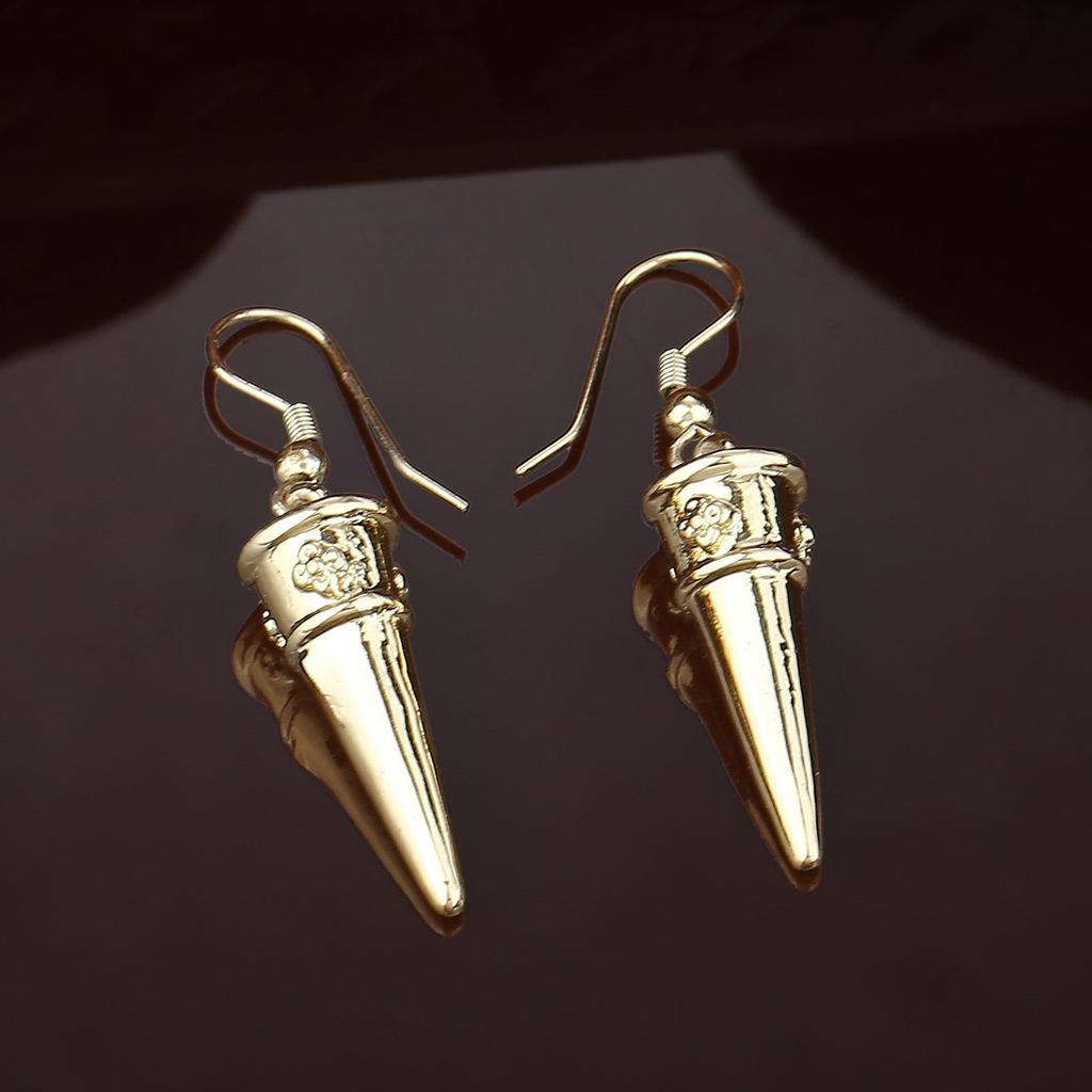 Western Style Gold Plated Drop Earrings