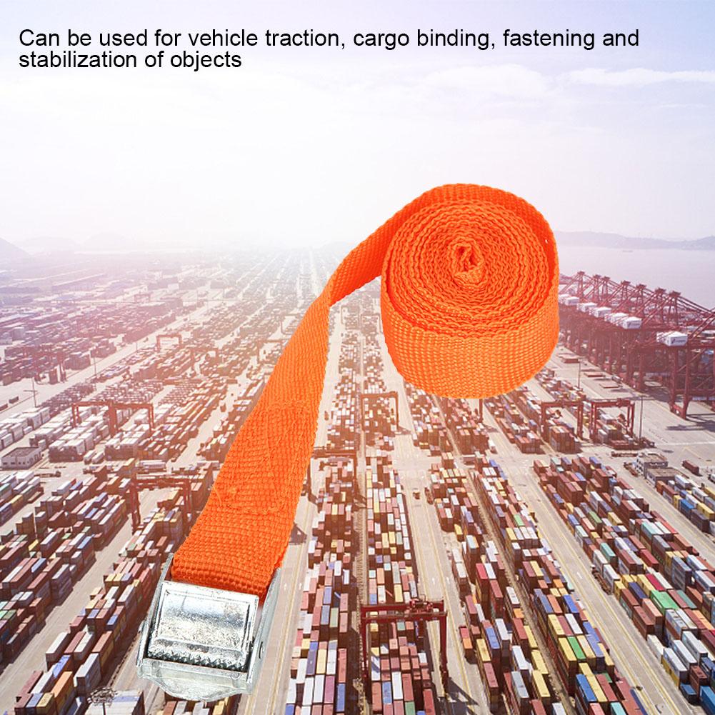 2Pcs Pull Ratchet Tie Down Straps Tensioner For Vehicle Traction(1  2.5m)