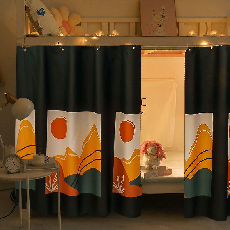 Bright Sun Blackout Dorm Bed Curtains for Students (Upper/Lower Bunk)