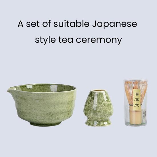 5Pcs Japanese Matcha Tea Set Spout Matcha Bowl Bamboo Whisk And Holder Strainer Scoop Artisanal Matcha Brewing Kit