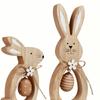 Cute Design Wooden Bunny Wooden Material Easter Standing Rabbit  Party Decorations