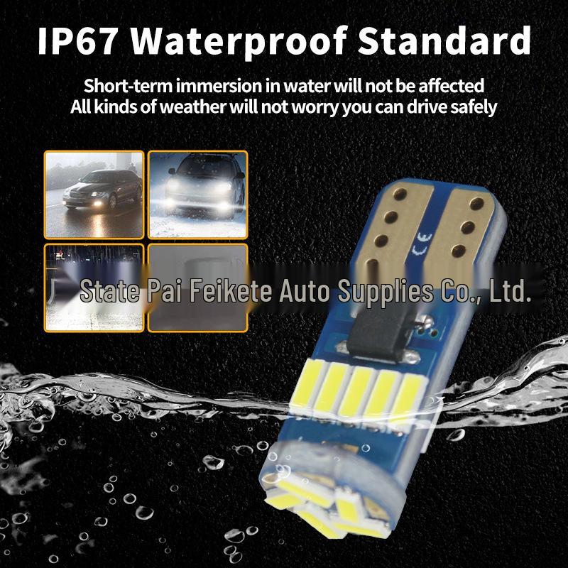 12V T10 W5W 194 LED Car Interior Reading Signal Light, 6000K 4014 15SMD 501K