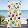 Funny Expression Pack Theme Polyester Microfiber Beach Towel Is Highly Absorbent, Suitable for Swimming and Beach Outings