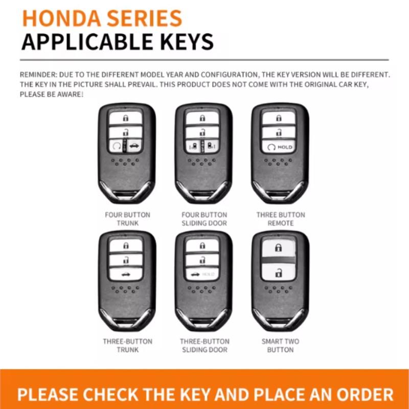 FSUN1 Car Remote Smart Key Case Fob Cover Shell Bag Accessories For Honda Mugen Power Civic Accords CRV Hrv Jazz CBR VTEC VFR CR-V XRV