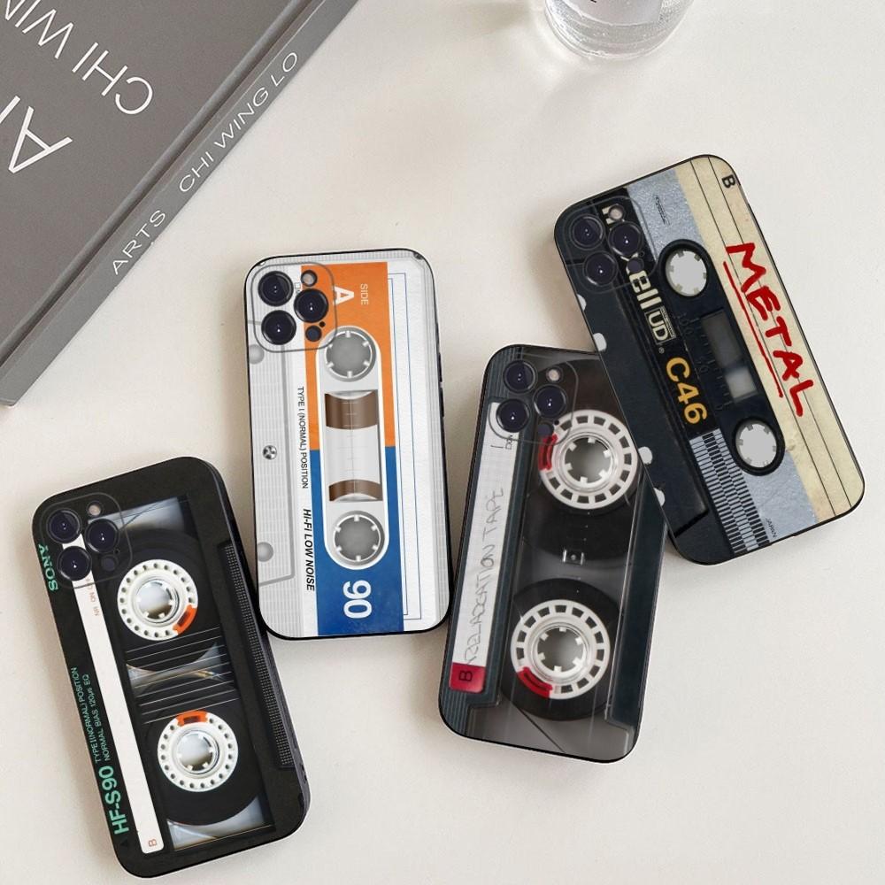 Cassette Tape Phone Case For iPhone 14 11 12 13 Mini Pro XS Max Cover 6 7 8 Plus X XR SE 2020 Protective Shell