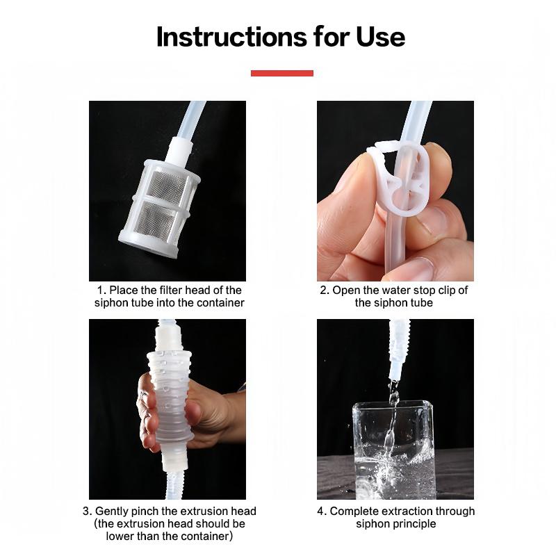 2M/2.5M Semi-automatic Home Brew Syphon Pack For Wine Making Hand Knead Siphon Filter Food Grade Tube Transparent For Homebrew