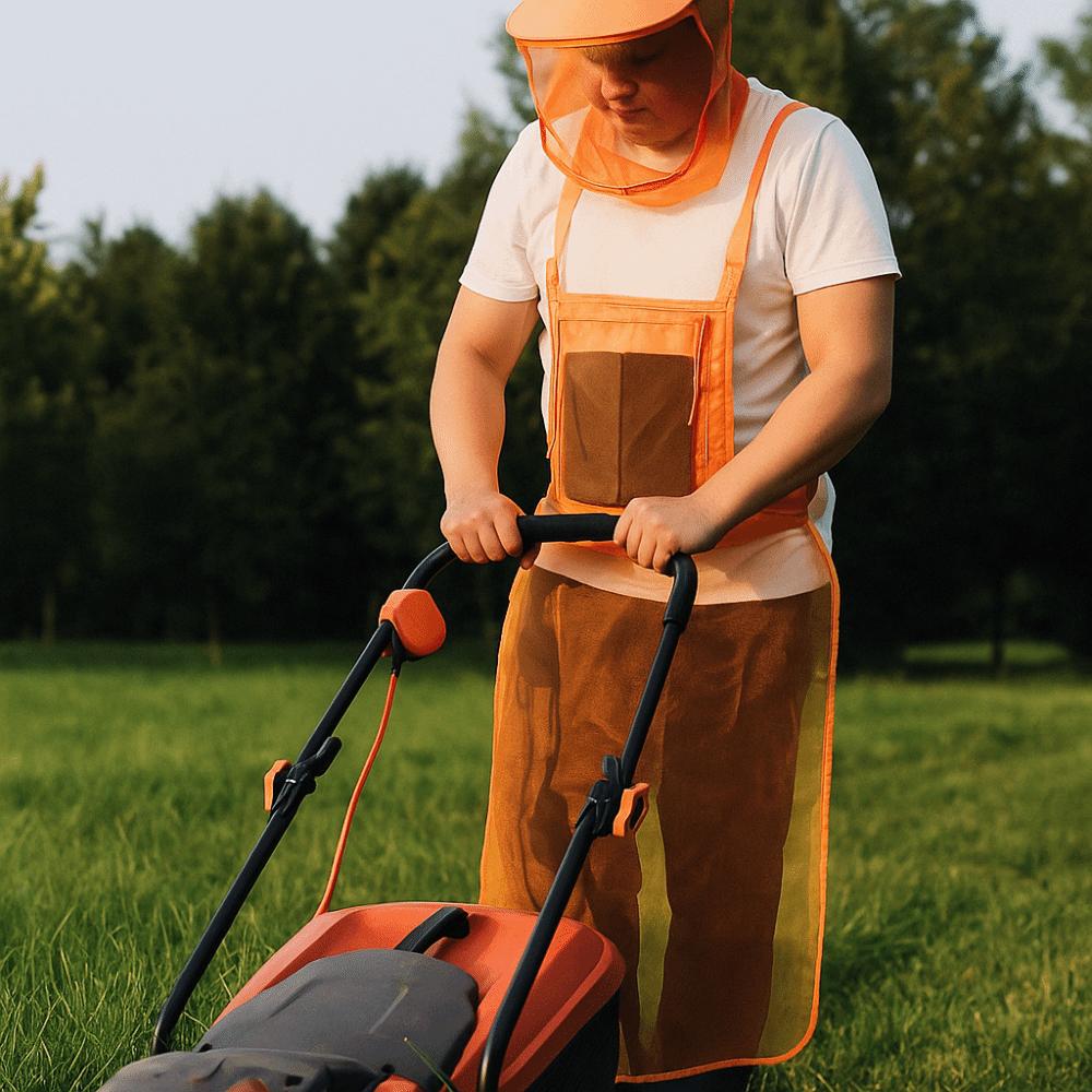 Safety Gardening  Apron Full Coverage Garden Work Suit Comfortable Mesh Lawn Mower Apron  Workwear