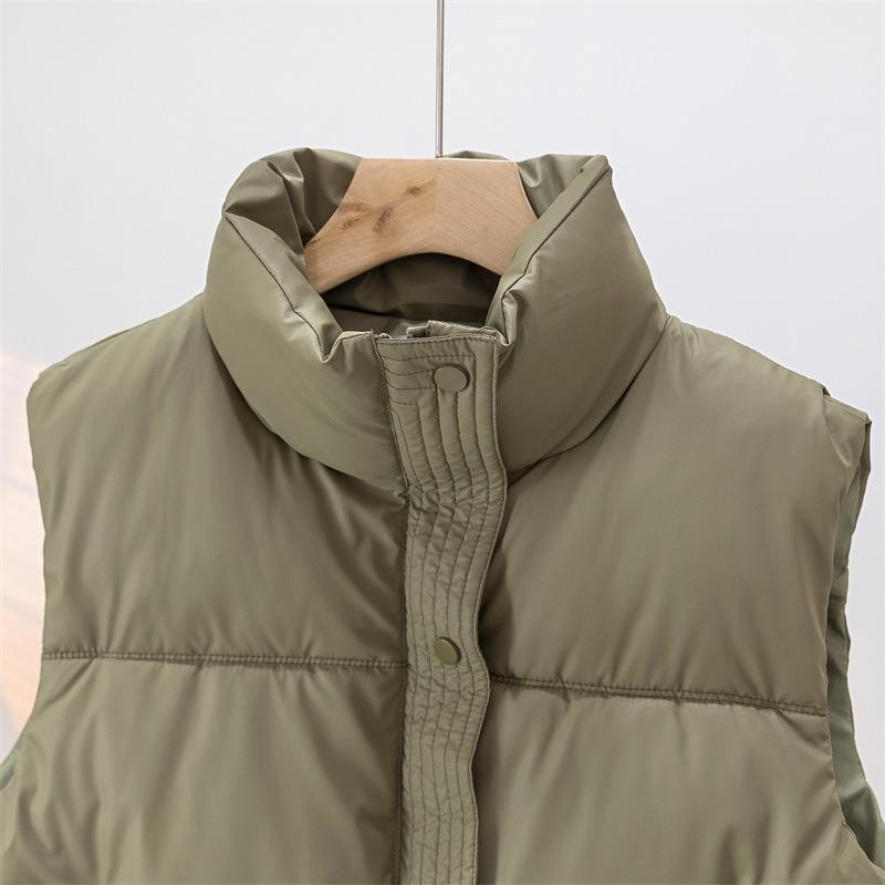 Down Cotton Vest for Women Short Small Fragrant Wind Sleeveless Cotton Vest Wearing Jacket Jacket Tide