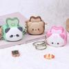 Panda Creative Keychain Cute Cartoon Mini Keychain Fashion Bag Pendant Toy  Gift