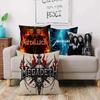 Anime Band M-METALLICAs Pillow Covers Cartoon Sofa Decorative Home Double-sided Printing Short Plush Cute Cushion Cover