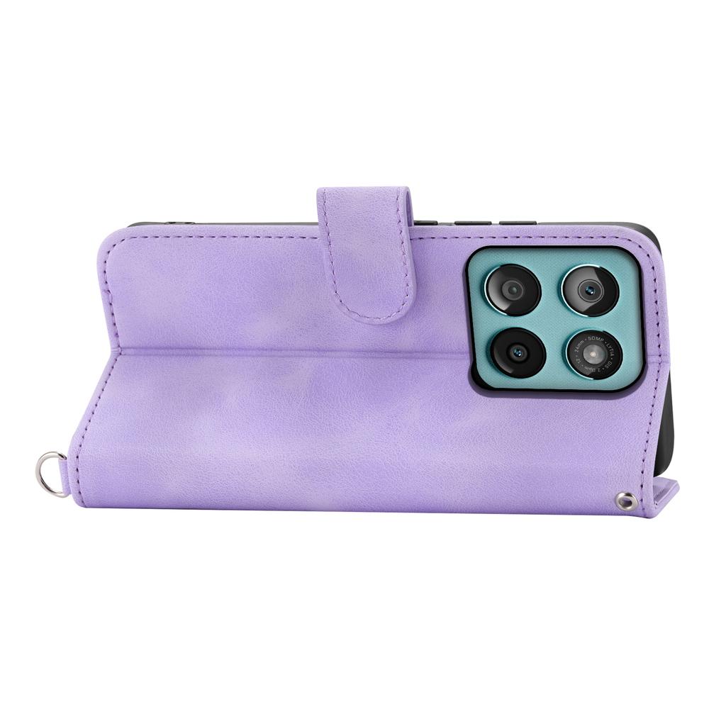 For Motorola Edge 60 Fusion 5G Case Flower Pattern PU Leather Wallet Phone Cover with Strap