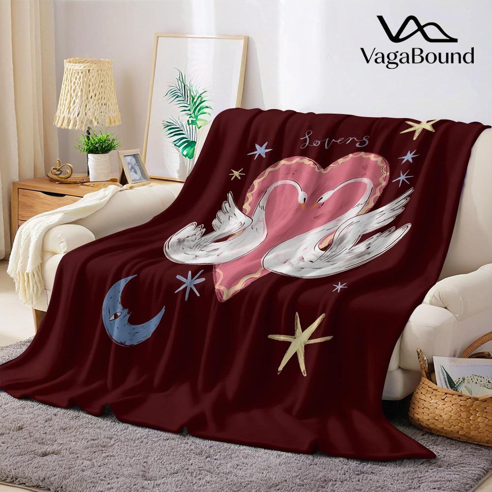 Celestial Lovers Flannel Blanket Warm Soft Halloween Christmas Couch Warm Cozy Decorative Decor Gift for All Season