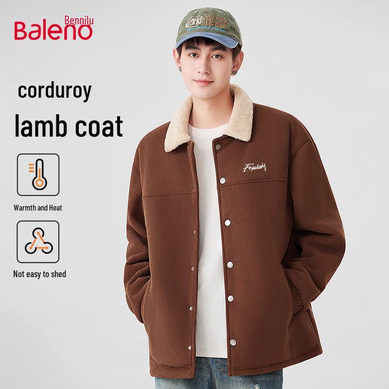 

Baleno Men s Retro Corduroy Sherpa Lined Jacket 2XL