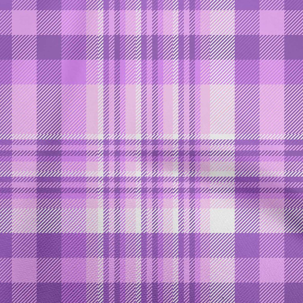 oneOone Cotton Flex Dark Beige Fabric Plaid Sewing Material Print Fabric By The Yard 40 Inch