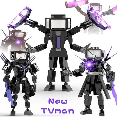 Neu Skibidi Toileted Riese Titan TV-Mann Upgrade Speakerman Bausteine Animationsfigur Modell Spielzeug für Kind Ideen Geschenke Ostern