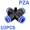 5PCS Pneumatic Fitting Pipe Air Connector Tube Quick Release Fitting Push In Hose Plastic 4/6/8/10/12mm Air Hose Connectors 6