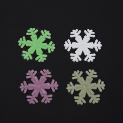 50Pcs 3D Luminous Snowflake Glow In The Dark Light Home Garden Fluorescent Decal