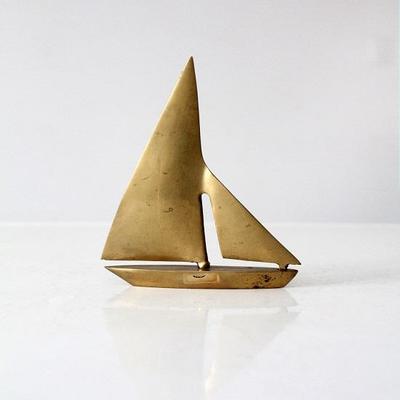 Brass Vintage  Sailboat 19.1cm