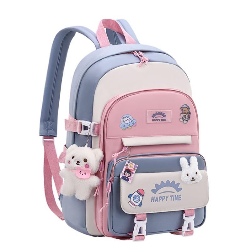 Laptop Backpacks School Bag College Backpack Travel Daypack Large Bookbags with Pins and Pendant for Teens Girls Women
