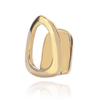 Trendy Gold-Plated Hip Hop Hollow Single Tooth Grillz for Men & Women