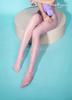 Women 30 Deniers Oil Shine High Waist Tights Glitter Pantyhose Open Crotch Shiny Lustre Shaping Legs Stockings Club Dance Party