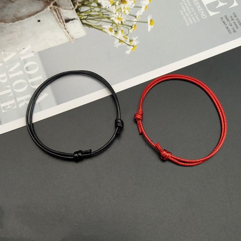 2 Pcs /Lot Cross Couple Wrist Bracelet New Arrival Stylish Fashionable White Black Color Charm Bracelets Present Gift Idea Friend Lover Handmade