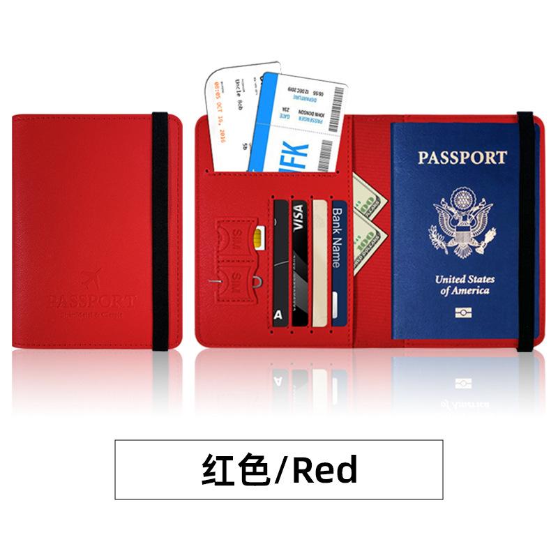 Multi-card Strap Passport Protection, This Set of Pu Thickened Leather Passport Clip Can Be Determined LOGO Leather Passport Bag