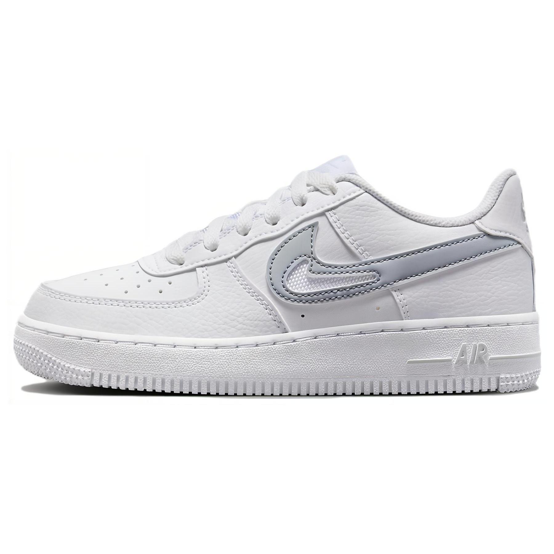 

Nike Air Force 1 GS Cut Out Swoosh - White Photon Dust FQ2413-100 37.5