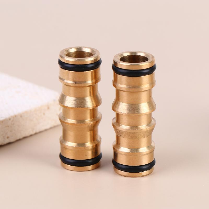 1/2/3Pcs 2 Way Garden Brass Hose Connector Joiner Coupler Watering Water Pipe Tap Male Water Pipe Repair Extension Joints