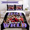 3pcs Custom Name Juice WRLD Bedding Set Duvet Cover Closure Includes 1 Duvet Cover & 2 Pillowcases, Soft and Comfortable for All Seasons.