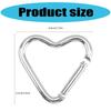 Pack of 10 Heart Shaped Metal Carabiner Keychain Accessory Portable for Outdoor Climbing and Camping Keyring Hook