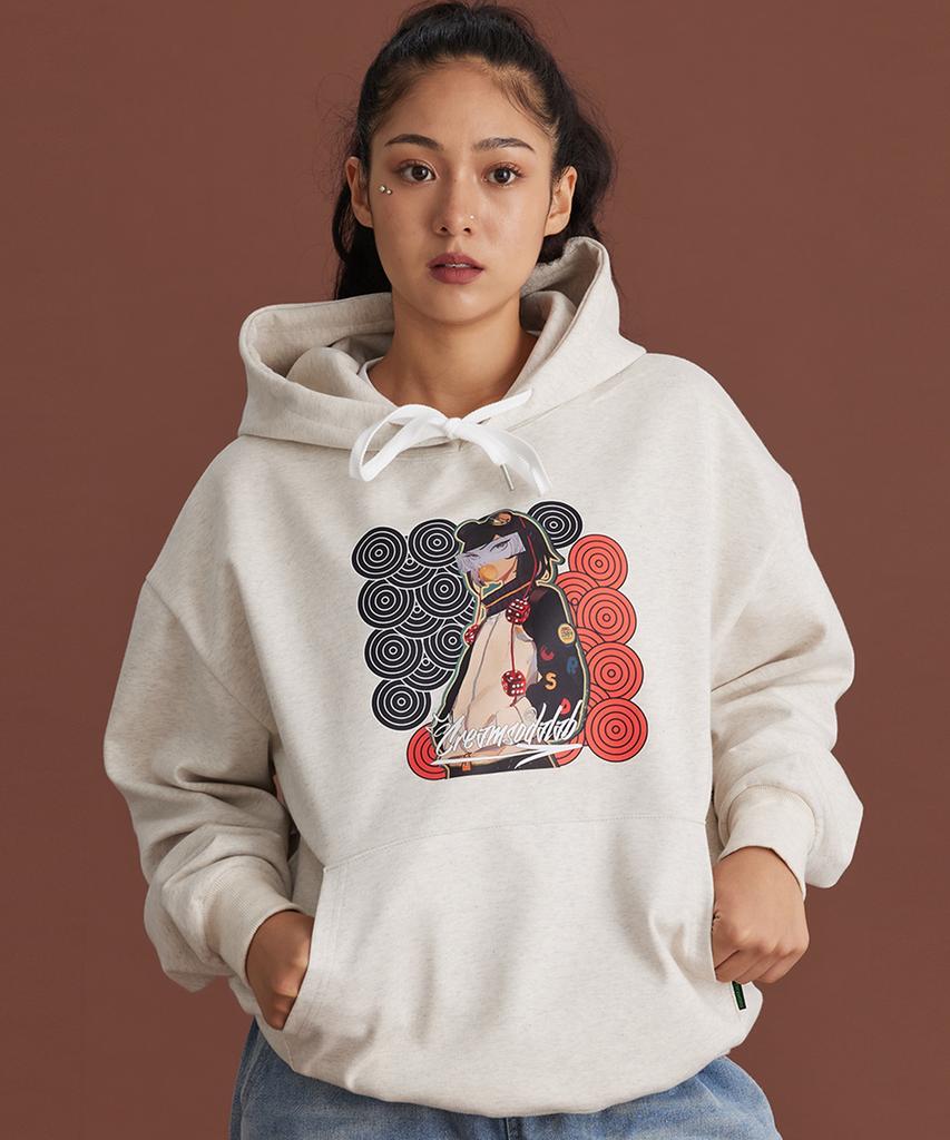 Dice Girl Hoodie Oatmeal