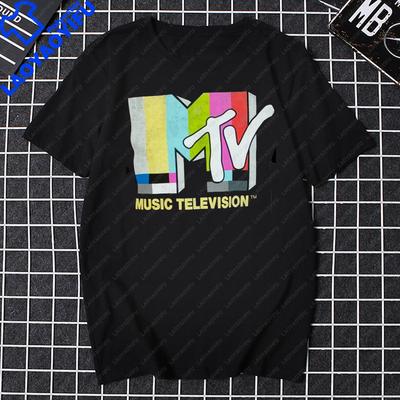 Men Retro T Shirt Vintage Rock Hip Hop Tv T Shirt Unisex Casual Tshirt Mtv Music Television Gr