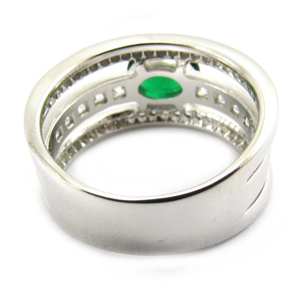 Silver Ring 'Sissi' Green White Silver (rhodium) - 10 Mm