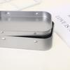 10PCS Metal Empty Hinged Tins Box Silvery Metal Hardware Iron Box with Lids for Keychains USB Flash Drive Small Items