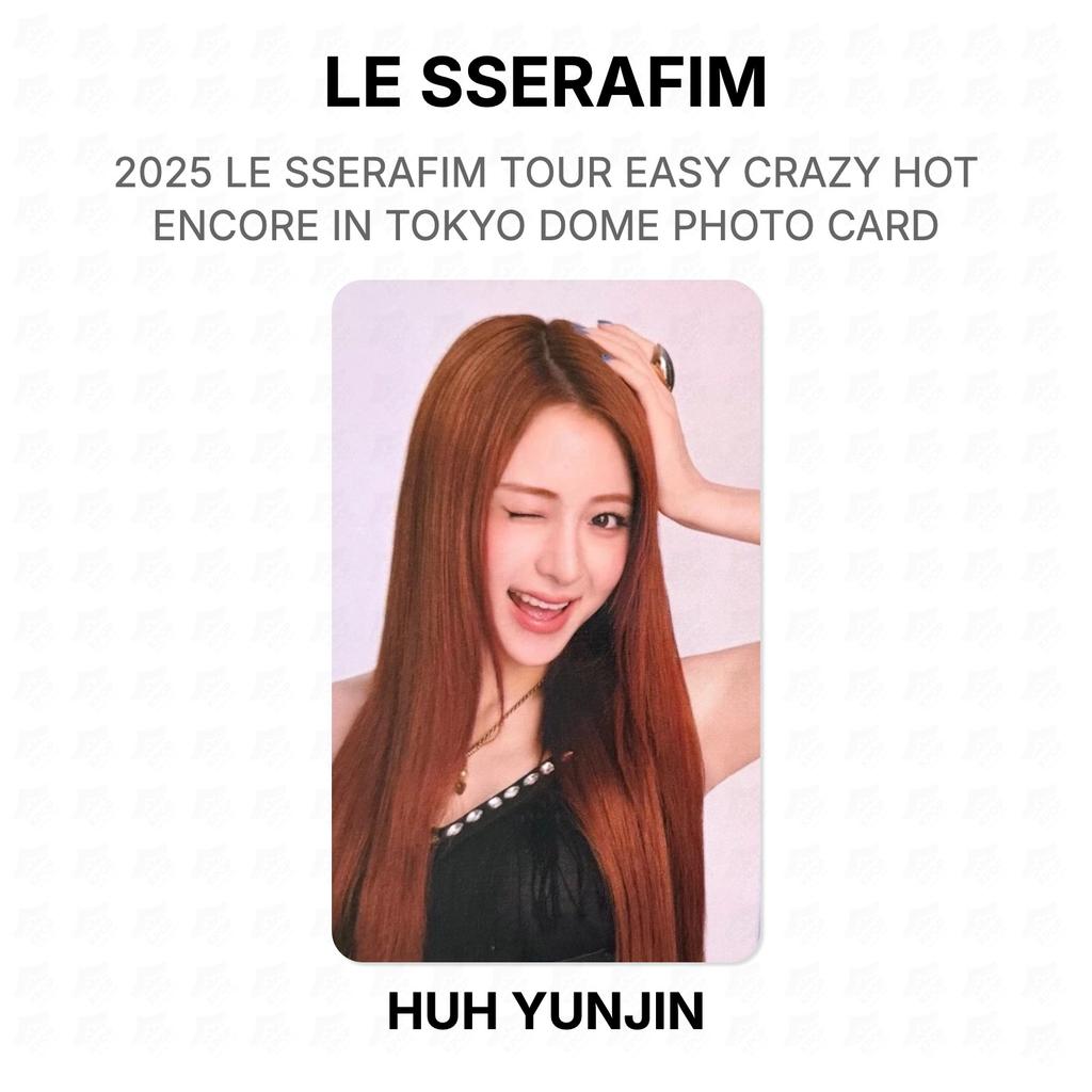 LE SSERAFIM 2025 LE SSERAFIM TOUR EASY CRAZY HOT ENCORE IN TOKYO DOME PHOTO CARD Official Photocard