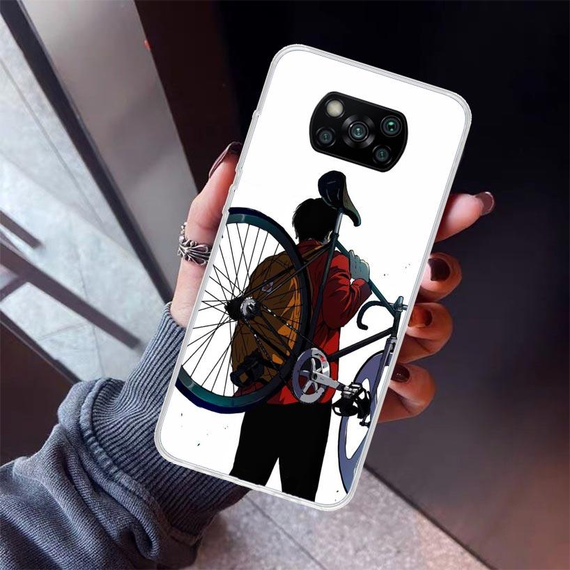 Bicycle Bike Sport Phone Case For Xiaomi Poco X7 X6 X5 Pro F7 Ultra Redmi 15C 15 13 13C 12 12C 10 10A 10C 9 9A 9C 9T Shell Poco