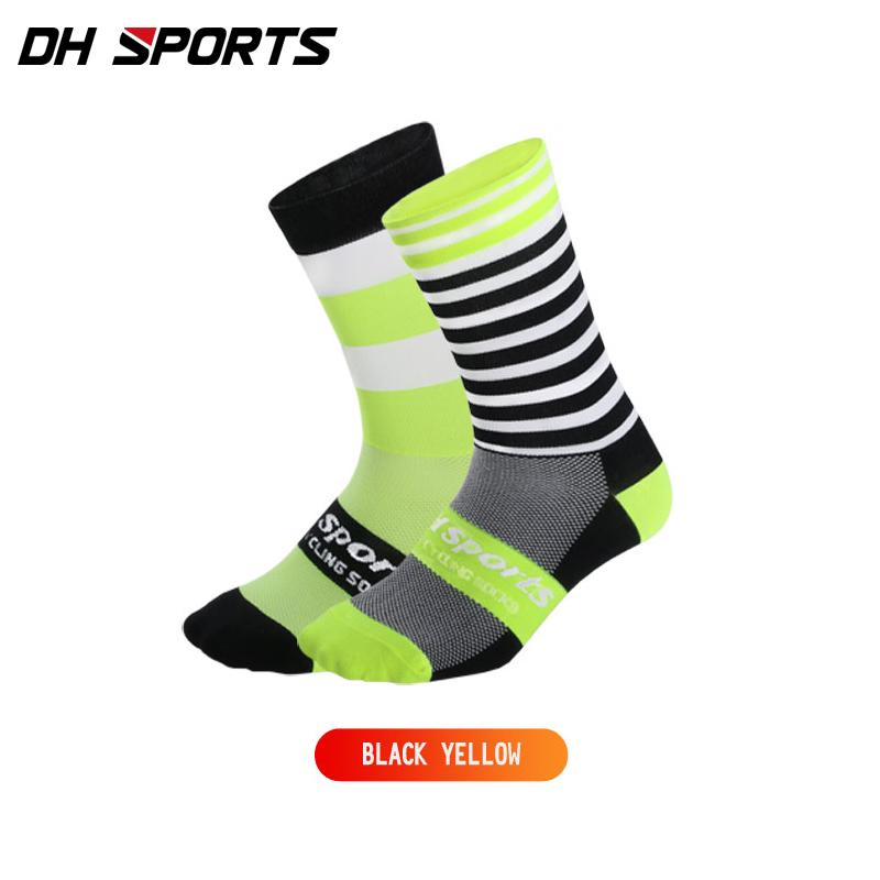 DH SPORTS Professional Cycling Socks Best Funky Breathable Wicking Road Bicycle Sport  Compression Running Socks