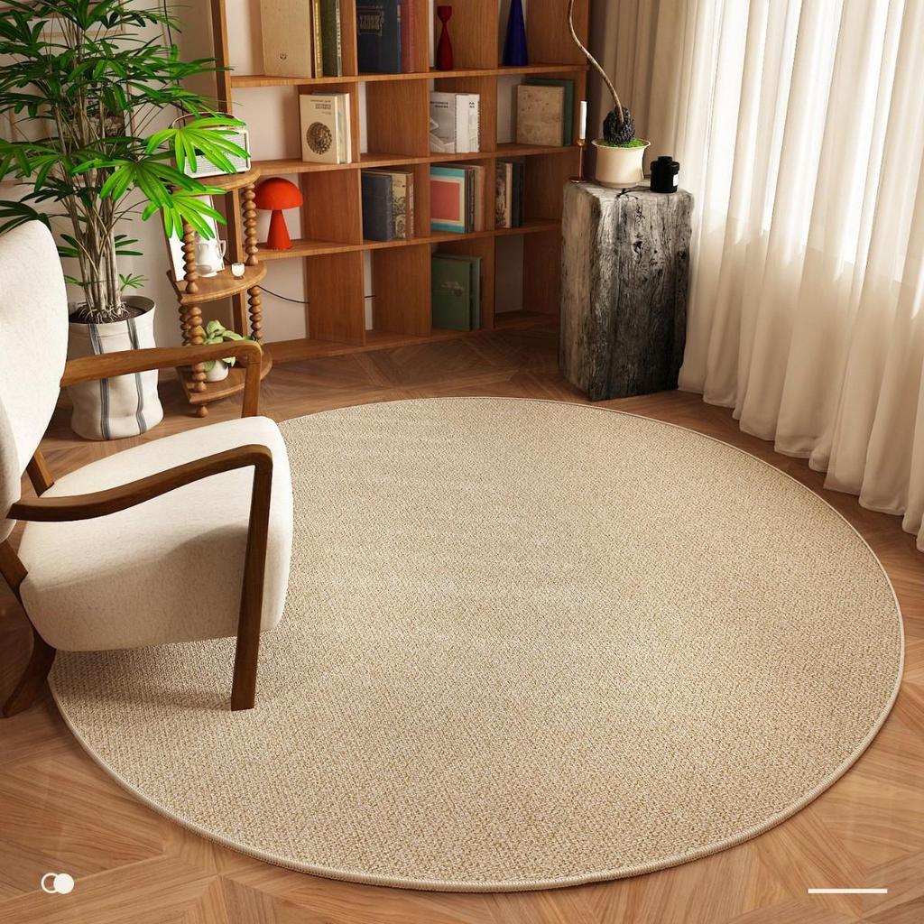 High-End Japanese Round Carpet for Chair and Sofa: Multi-purpose Swivel Chair, Study Rocking Chair, Foot Mat, Bedroom and Living Room.