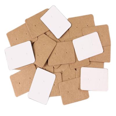 100Pcs Professional Type Earring Ear Studs Holder Display Hang Kraft Cards Paper