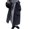 Damen Herbst Winter Lange Mäntel Jacken Stehkragen Kordelzug Mantel Dick Warm Y2k Streetwear Jacke Arbeits Oberbekleidung