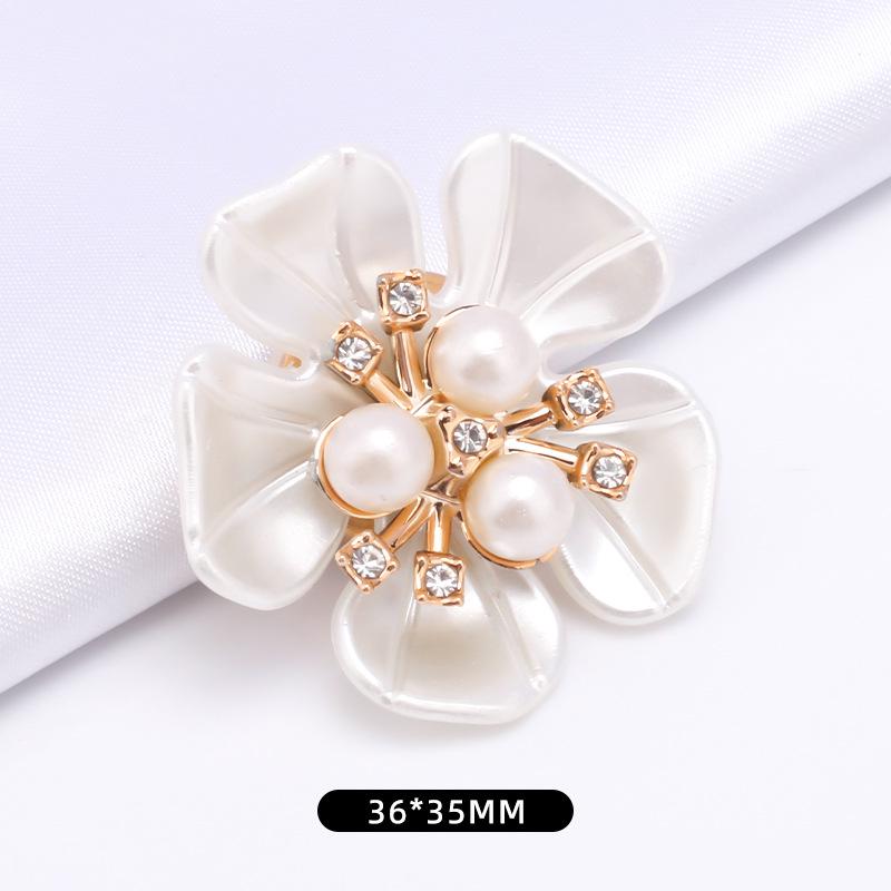 Versatile Decorative Rhinestone Pearl Alloy Button Set for Shirt, Cuff, & Collar