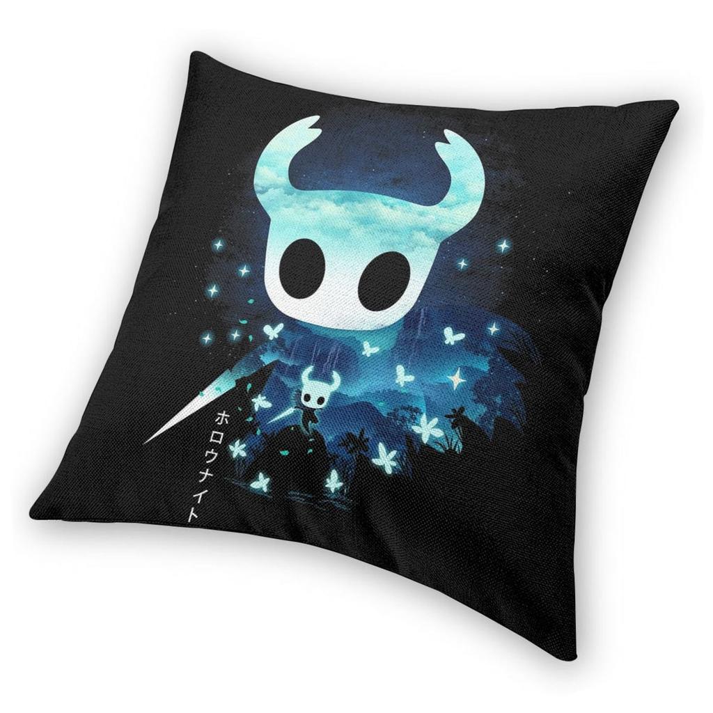 Hollow Knight Silksong Kissenbezug Bedruckter Polyester Kissenbezug Geschenk Überwurf Kissenbezug Wohnzimmer Reißverschluss 40*40cm