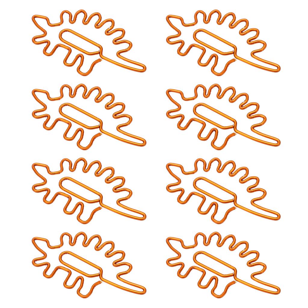 100pcs Paper Clips Portable Mini Cute Dinosaur Shape Electroplated Metal Paperclips for Office File 
