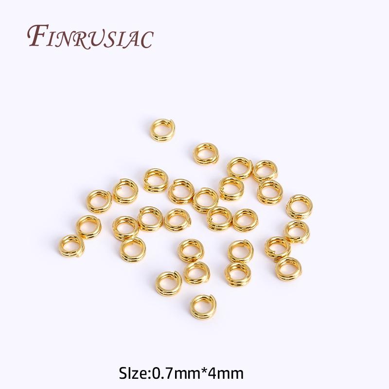 100Pcs/lot Wholesale 18K Gold Plated Open Jump Ring, Brass Double Loops Split Rings Connectors For DIY Key Chain Jewelry Making