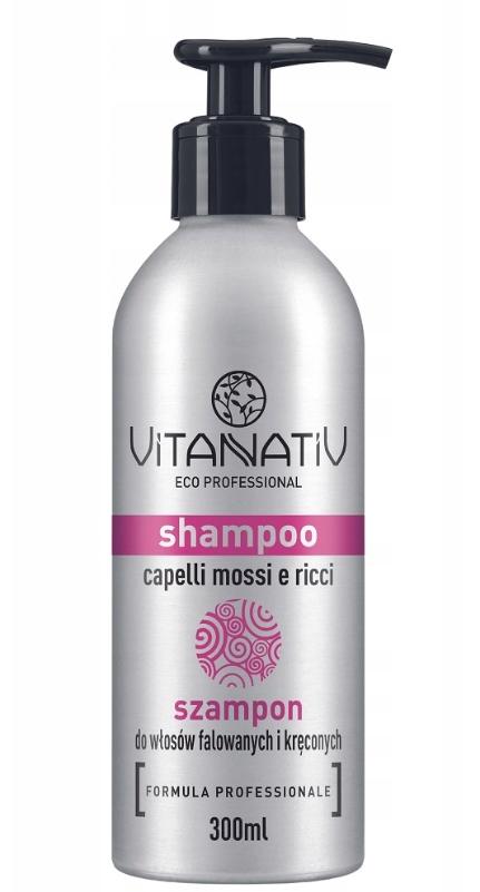 Vitanativ Szampon do włosów falowanych i kręconych z organicznymi ekstraktami z czarnego bzu i malin, 300 ml