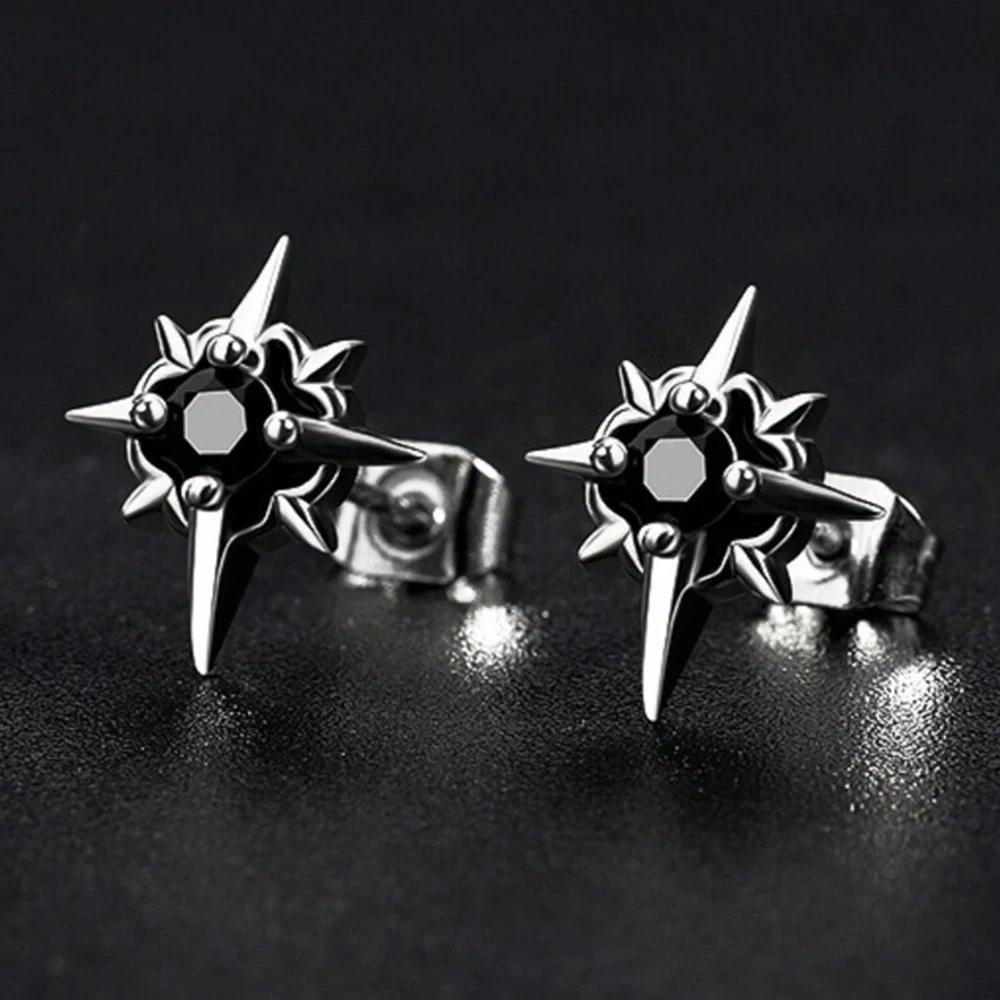 North Star Men'S Earrings, High-End And Niche Design, Trendy And Handsome Style Personalized Earrings For Trendy Men
