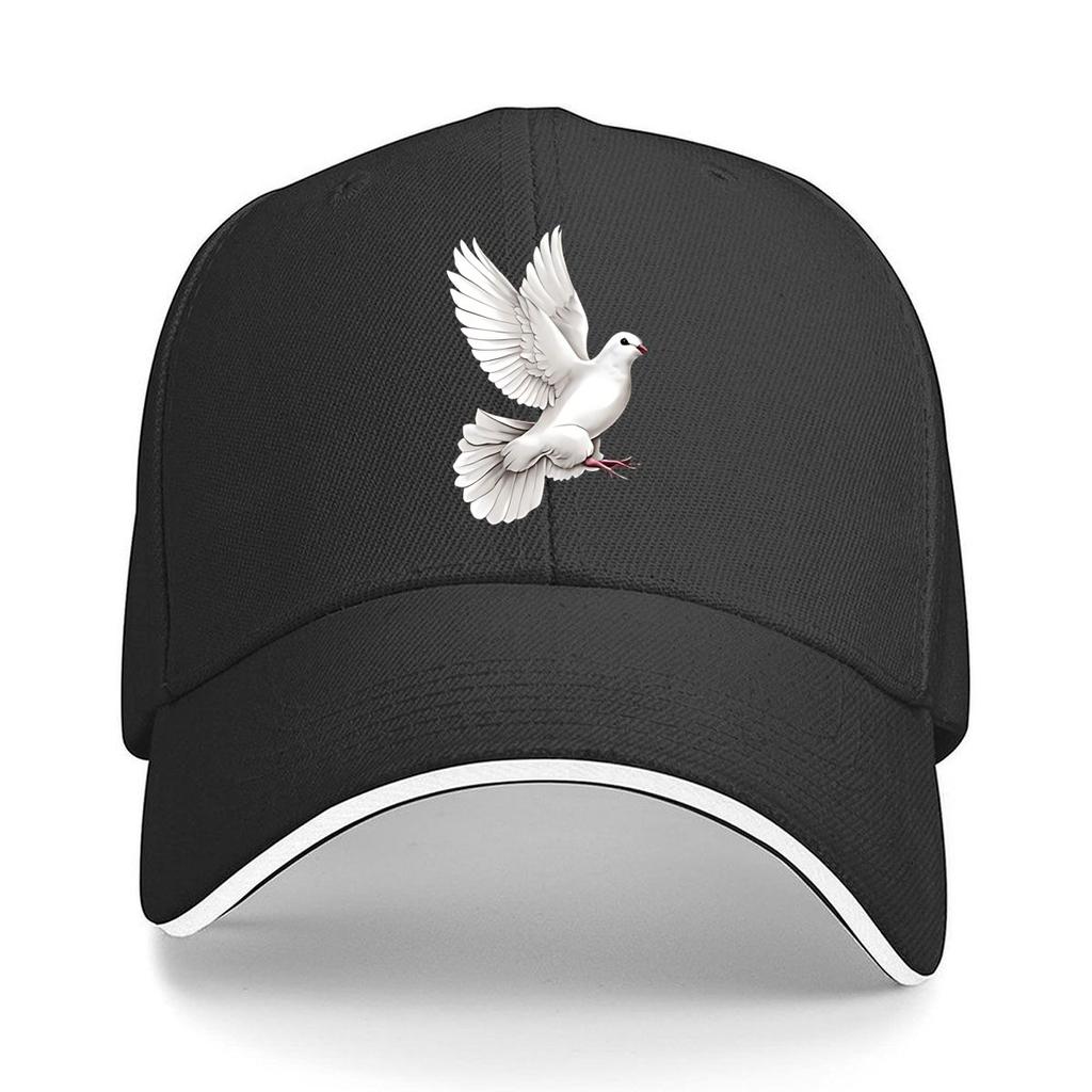 White Flying Dove Resin Home Decor Statue Hip Hop Hat Fashion Outdoor Sports Sandwich Baseball Cap