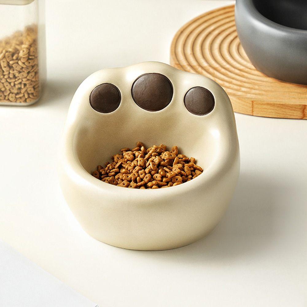 Non-slip Dog Food Bowl Anti Overturning Anti-tipping Bowl Ceramic Cat Bowl  For Cats Dogs